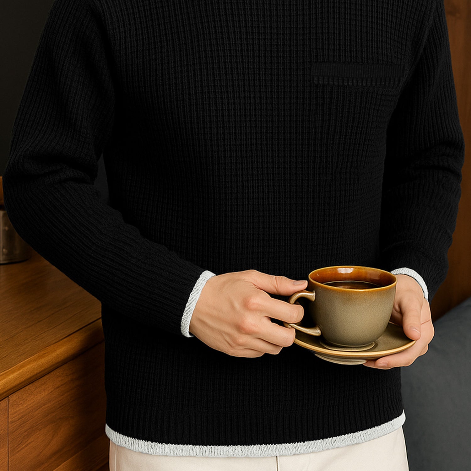Turbo Noarlalf Solid Imported Men's Sweater