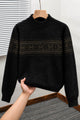 Nordic Pullover Pattern Imported Round Neck Rabbit Wool Men's Sweater