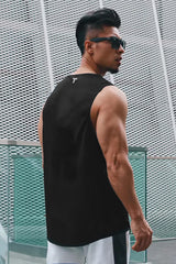 Turbo 'The Iron Grind' Performance Men Sando In Black