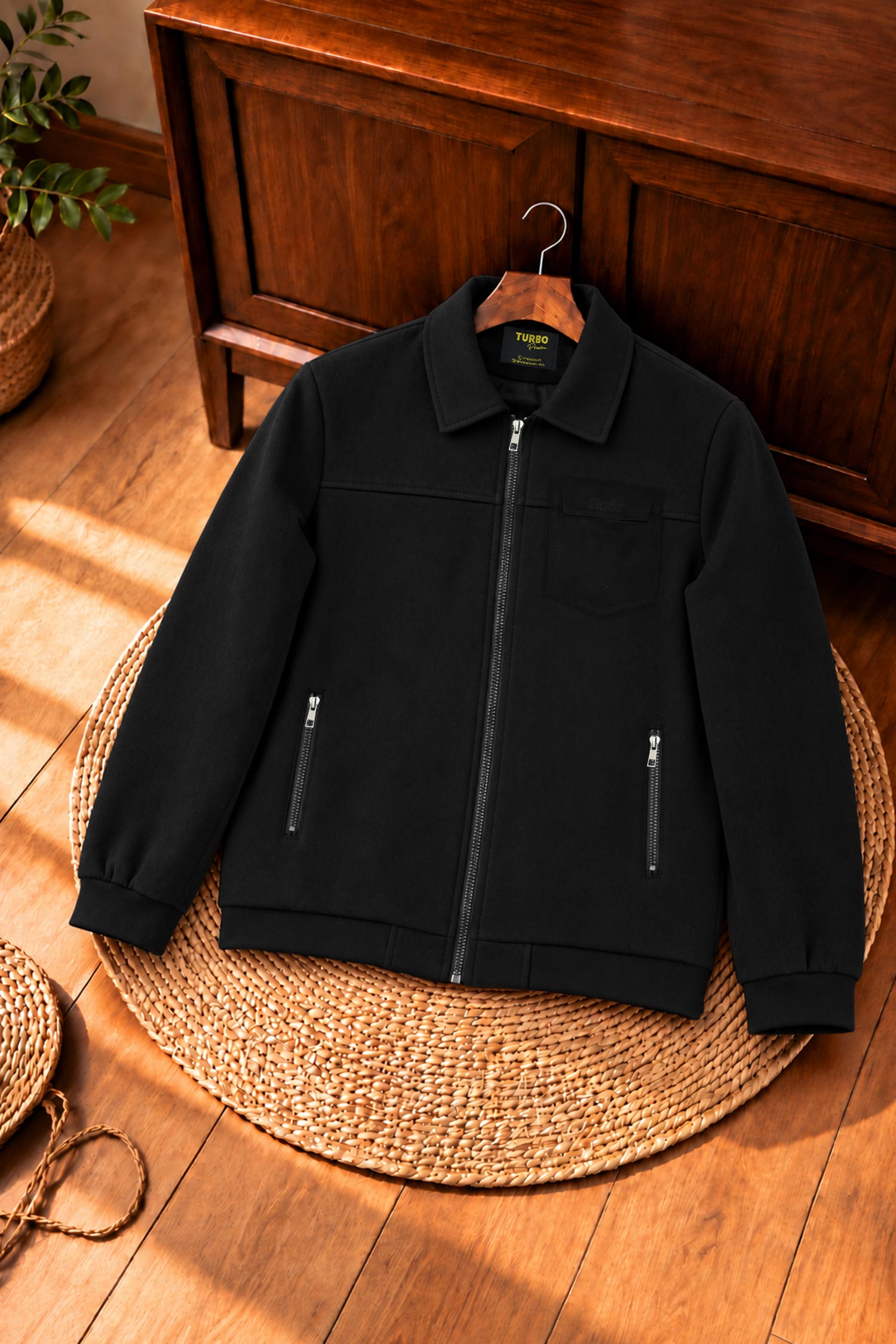 Turbo Lightweight Solid Imported Men's Suede Jacket
