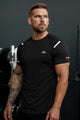 Turbo Sport Shoulder Striped Breathable Dry-Fit Tee