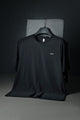 Turbo Stretch-Cotton Round Neck Dry-fit Shirt In Black