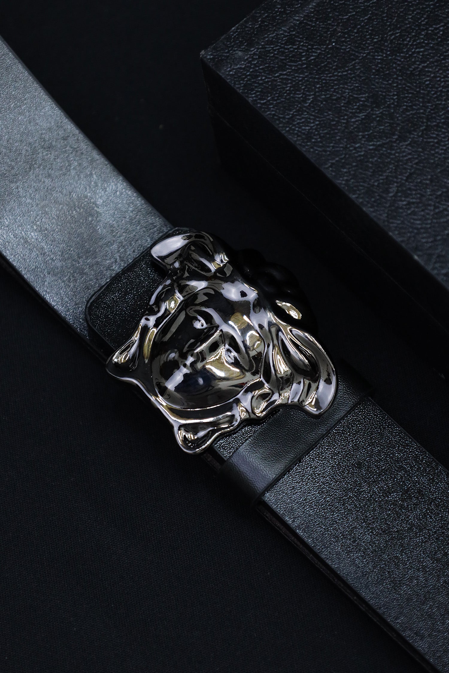 Versce Metal Alloy Automatic Buckle Branded Belt