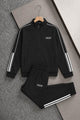 Adds Tipped Stripes Track Zipper Men's Co-Ord Set