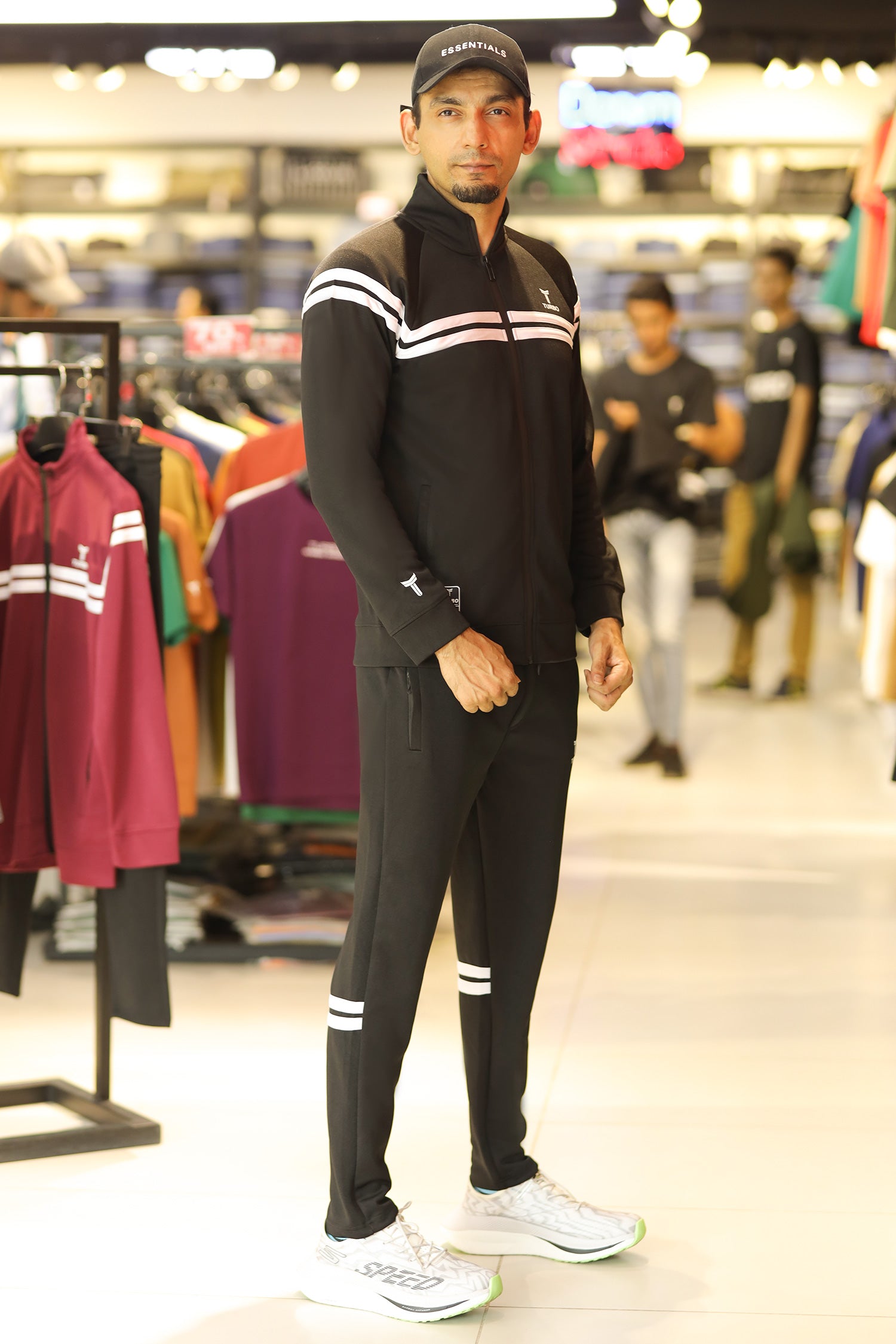 Turbo Edge Slim Fit Mock Neck Zipper Style Tracksuit