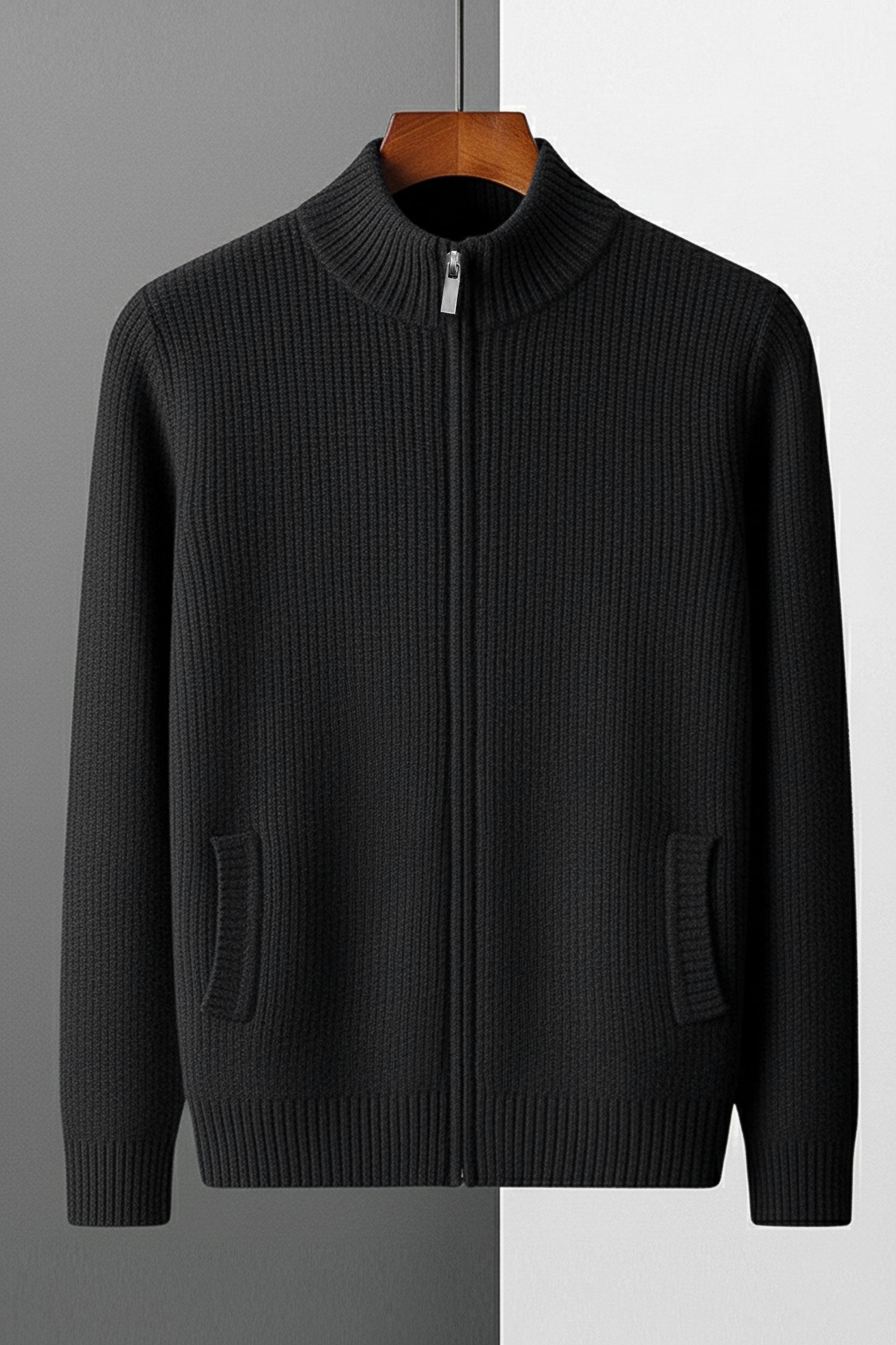 Old Money Zipper Imported Men's Sweater
