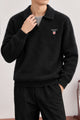 Gnt Fuzzy Knit Imported Round Neck Rabbit Wool Men's Sweater