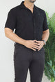 Turbo Artistic Touch Comfort Casual Shirt In Black