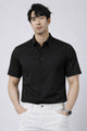 Turbo Men’s Elegant Casual Collar Shirt In Black