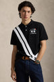 LA Mrtin Striped Exclusive Quality Design Men's Polo Shirt In Black