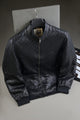 Splash FAV Textured Suede Leather Jacket In Black