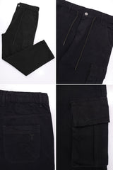 Denim Men's Multipockets Baggy Jeans In Black