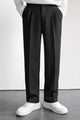 Double Plate Men's Carrot Fit Cotton Pant | Black