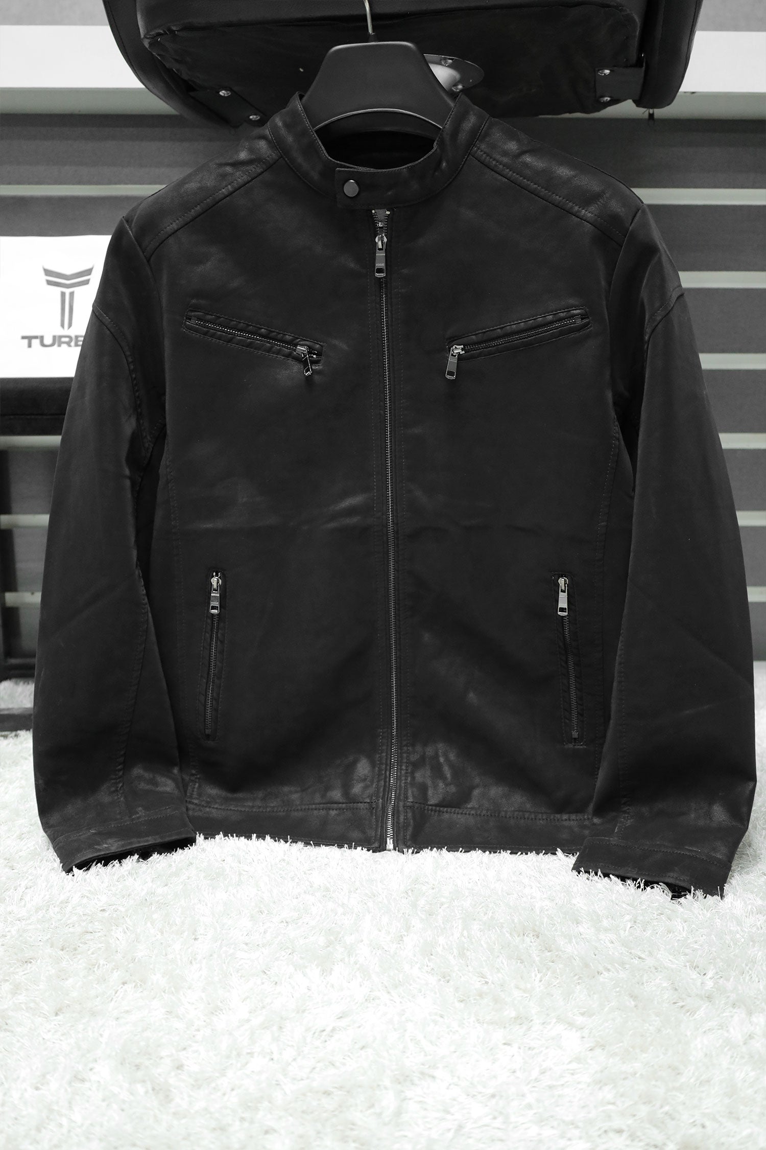 Self Shaded Men's Imported Suede Leather Jacket