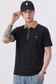 Turbo "AeroZip Elite" Men's Polo T-Shirt In Black