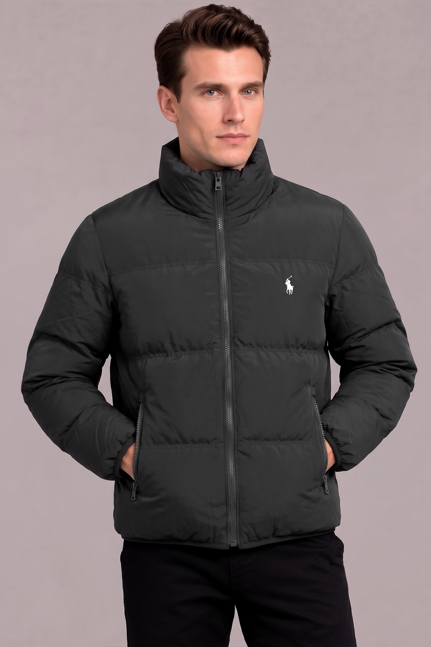 Polo Zipper Water Repellent Imported Puffer Jacket