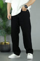 Turbo Denim Baggy Jeans In Black