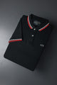 Armni Excnge Bold Heritage Men's Polo Shirt In Black