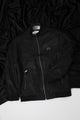 Blouson Bomber Suede Leather Jacket In Black