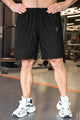 Oversized  Fashion Streetwear Sports Gym Shorts In Black