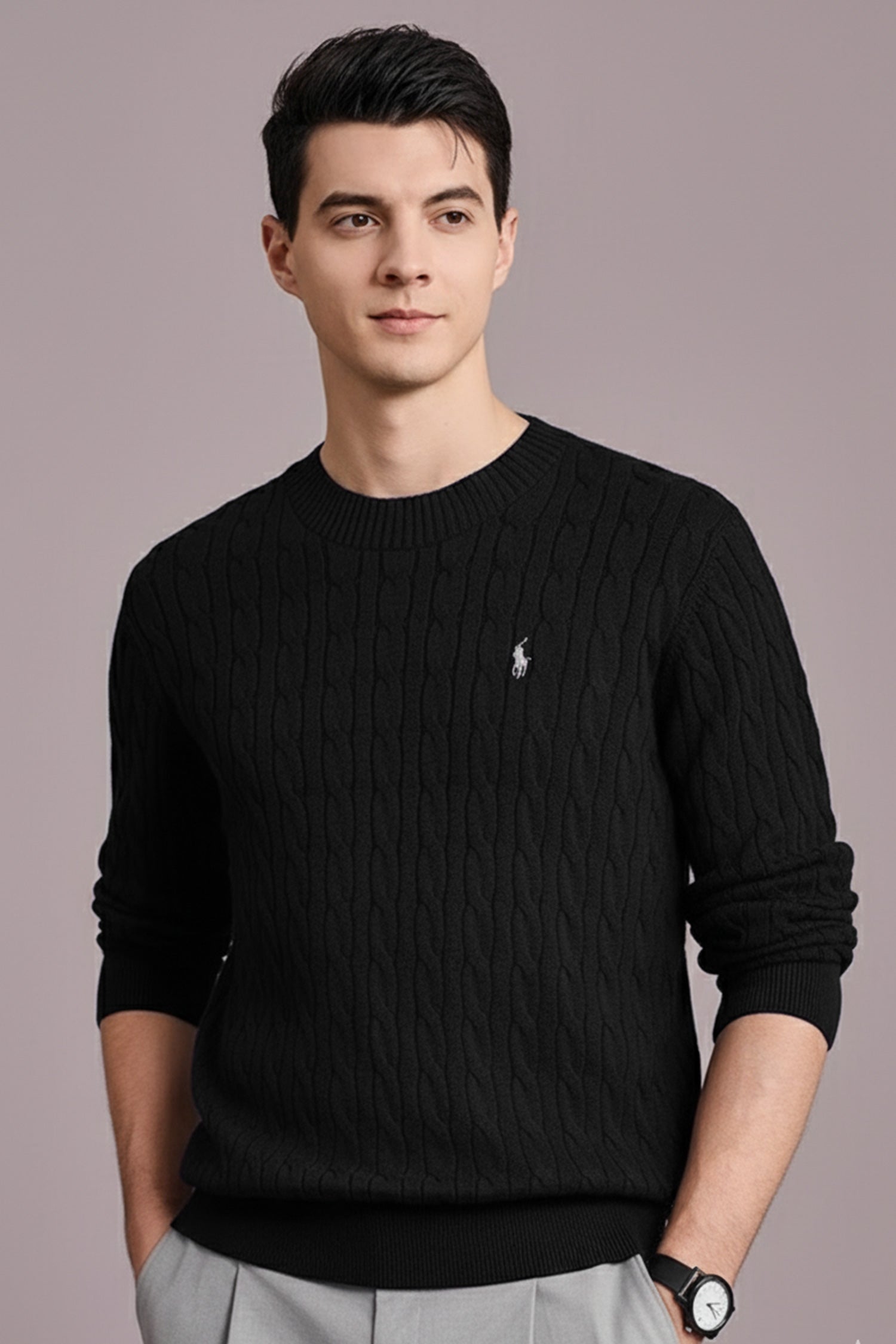 Turbo Knitted Cashmere Imported Men's Sweater