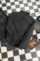 Resistant Diamond Quilted Collar Style Imported Puffer Jacket In Black