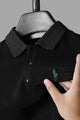 Turbo Polo Collar Tipping Men's Polo Shirt In Black