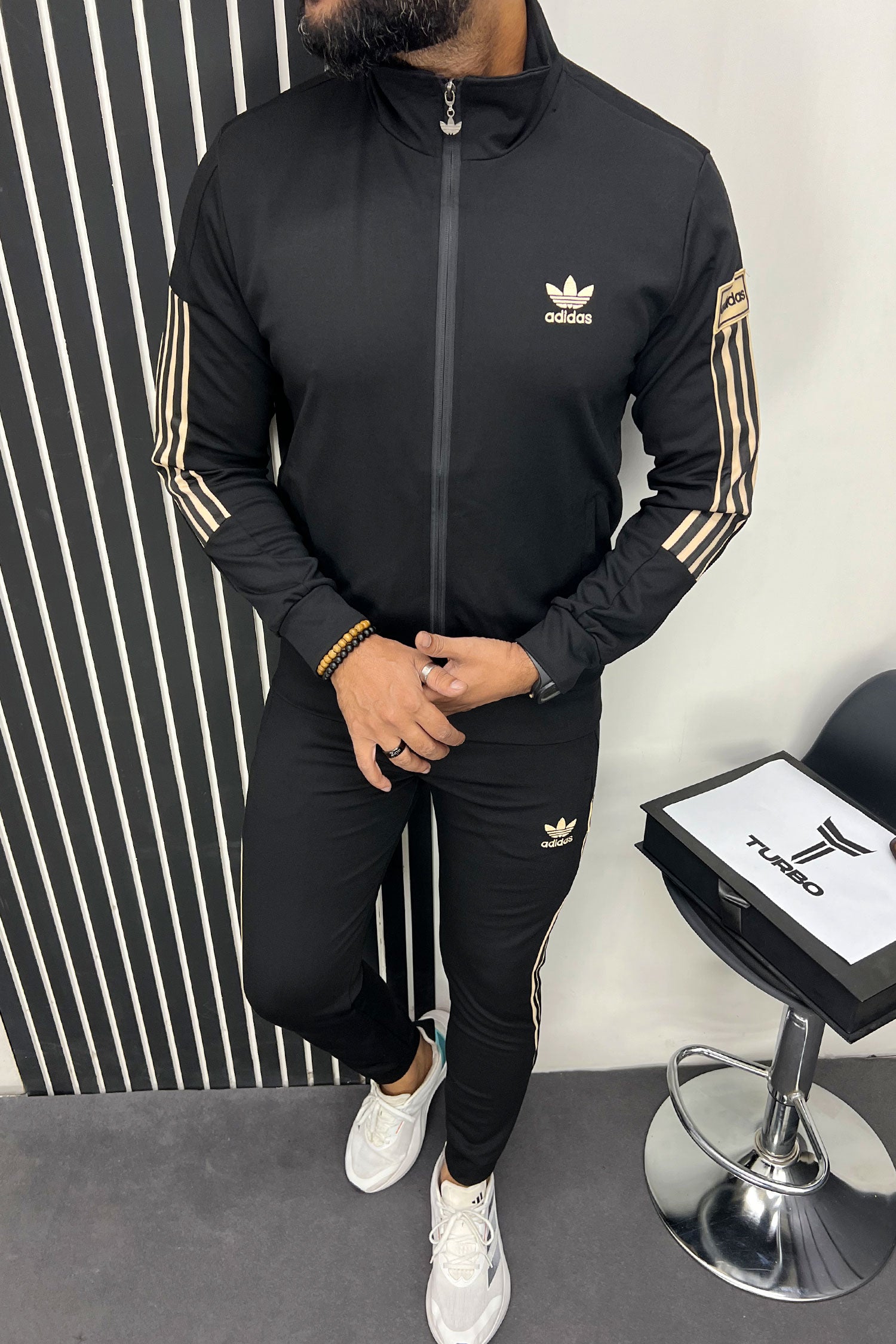 Adds Premium Pattern Sportswear Men Zipper Tracksuit