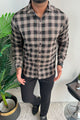 Turbo Tattersall Checkered Long Sleeve Cotton Casual Shirt