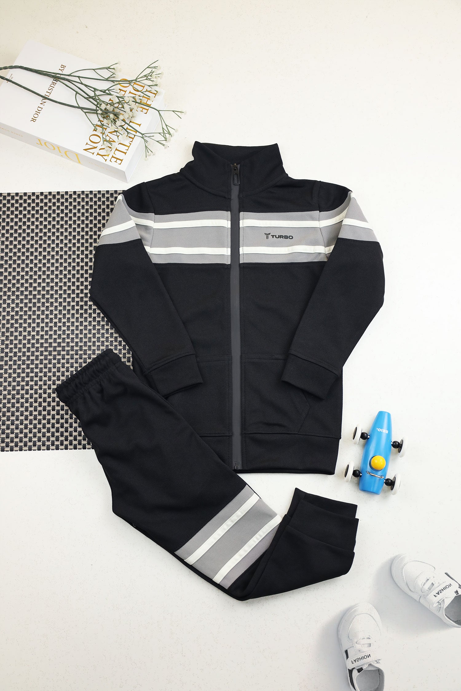 Turbo Color-Block Panel Unisex Younger Kids Tracksuit