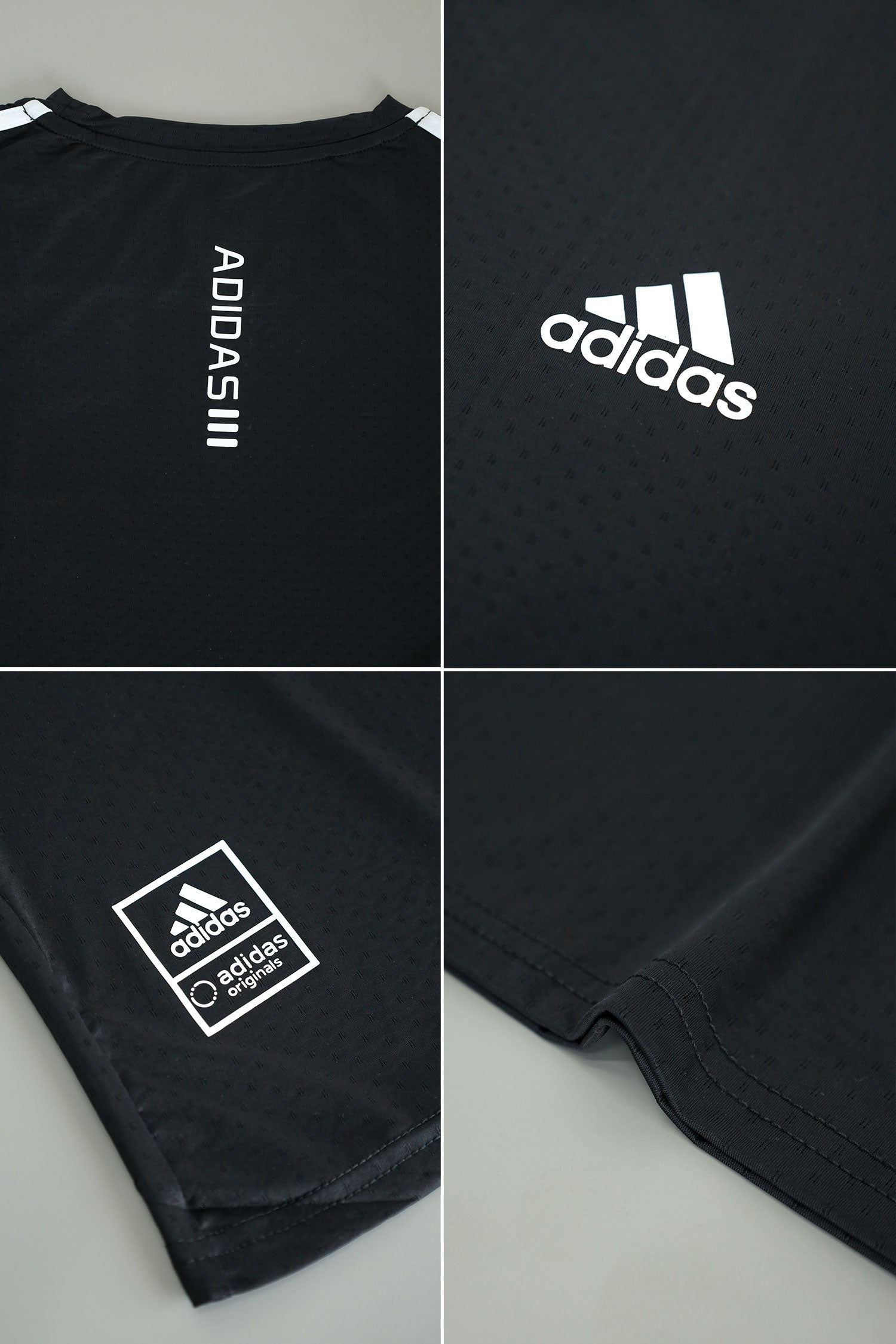 Adds Side 3 Stripes Training Mesh Dry-Fit Tee