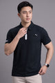 Pma distinct textured fabric Imp Dry-Fit Polo In Black