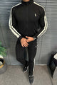 Polo Pony Style Side Stripe Men's Co-Ord Set In Black