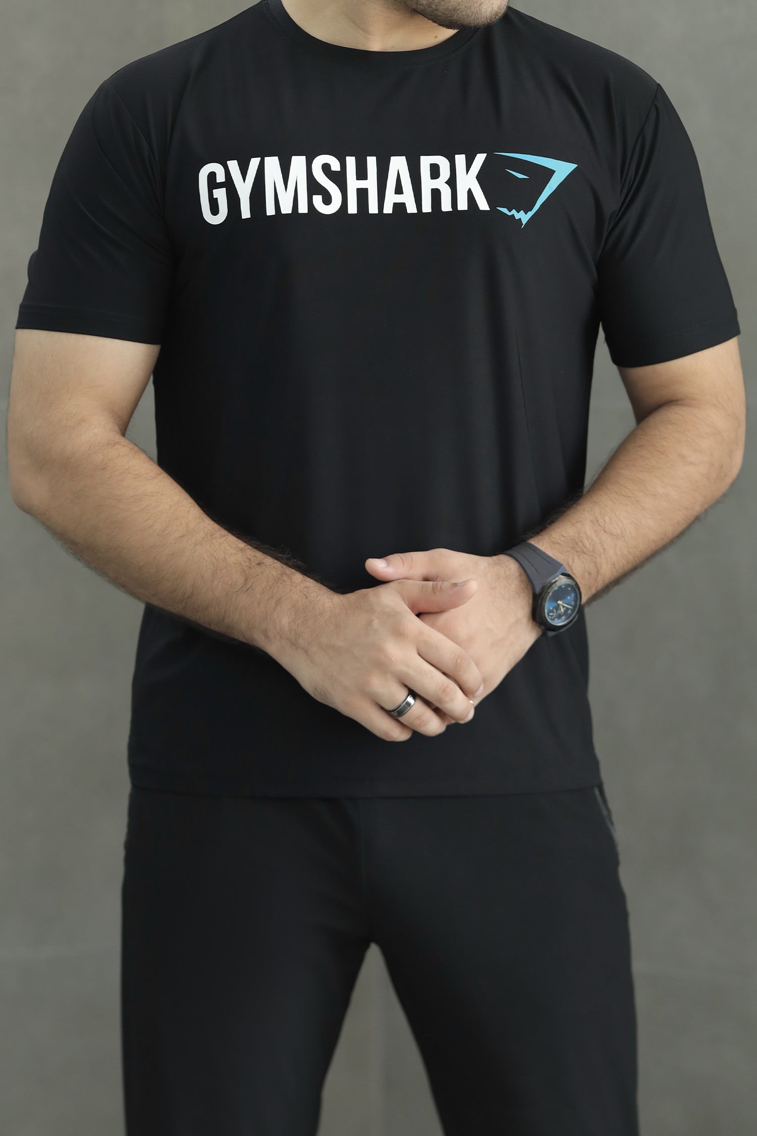 Gym Shrk Athletic Workout Men's Dry-Fit Tee