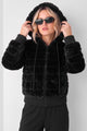 Women Furry Hooded Imported Fur Jacket