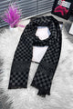 Luis Vten Petit Damier Pattern Imported Men's Wool Muffler