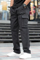 Turbo Essential Side Pockets Cargo Trouser In Black