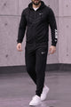 Nke Urban Edge Zipper Hooded Men's Co-Ord Set In Black