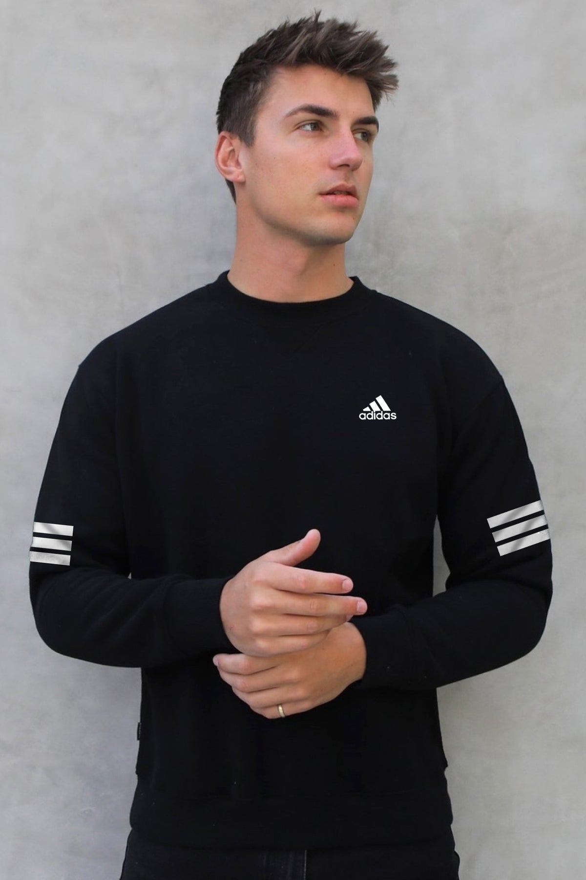 Adds Future Icon 3-Stripes Full Sleeves Sweatshirt