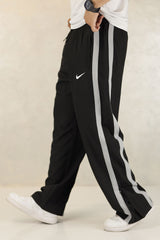 Nke Side Striped Panel Imported Sportswear Micron Trouser In Black