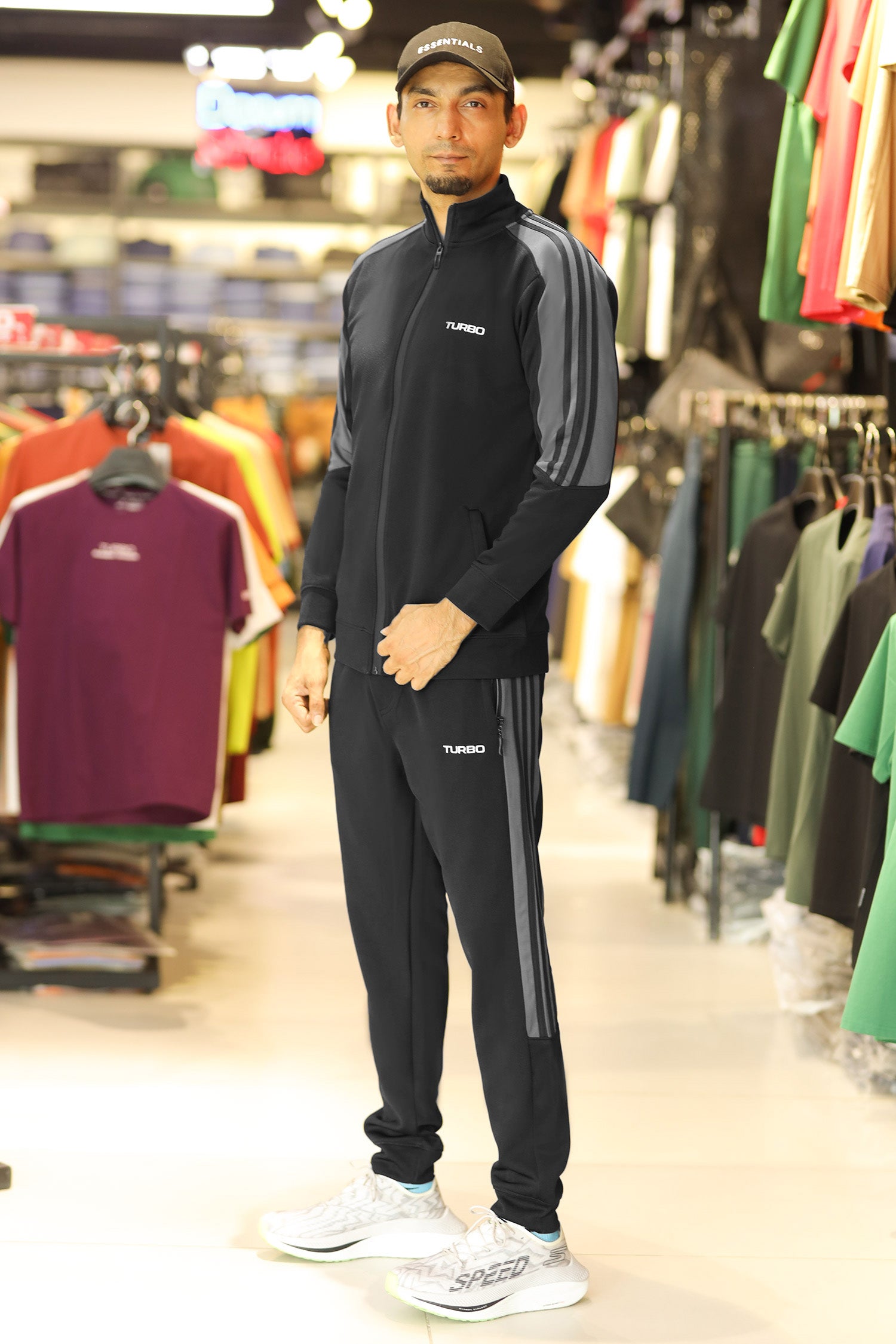 Turbo 3 Stripe Slim-Fit Full Zipper Style Tracksuit