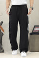 Adds Mid-Rise Pocket Side Stripe Loose Bottom Trouser