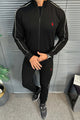 Polo R/L Double-Knit Zipper Men's Co-Ord Set In Black