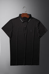 Turbo Royal Luxury Stitchless Men's Polo Shirt In Black