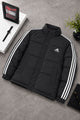 Adds Horizontal Baffled Imported Puffer Jacket In Black