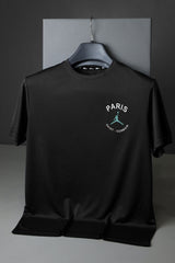 Jrdn Paris Slogan Edition Dry-Fit Tee In Black