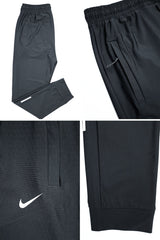 Nke's Self Textured Elastic Dry-Fit Trouser In Black