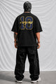 Turbo National Hip-Hop Oversize Men's Tee In Black