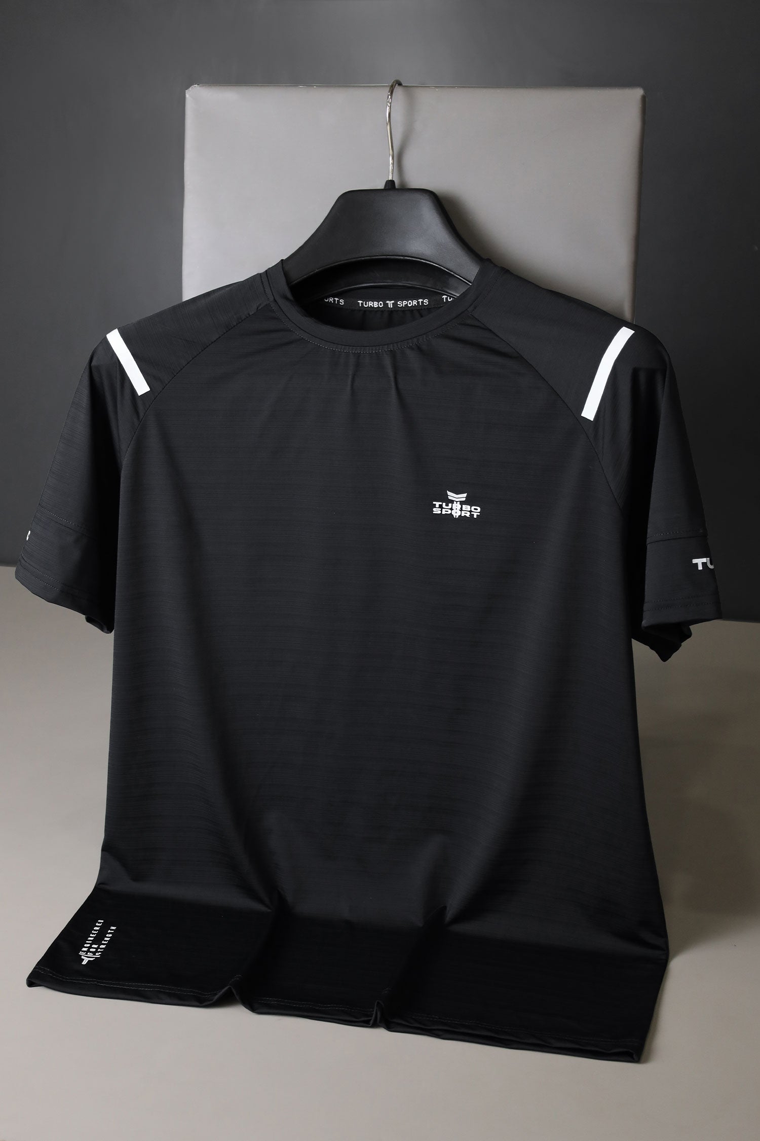 Turbo Sport Shoulder Striped Breathable Dry-Fit Tee