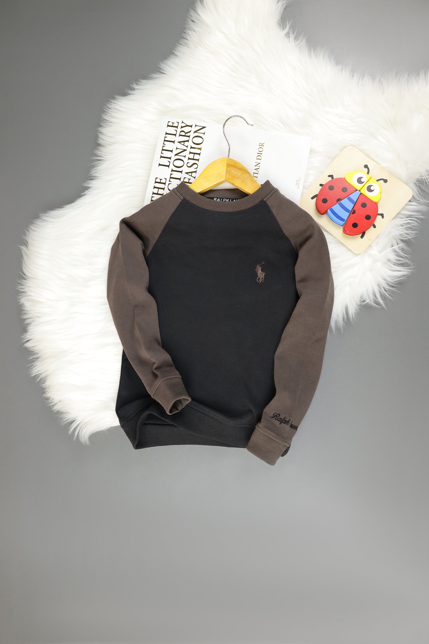 Plo Blocked Cotton Jumper Round Neck Unisex Kids SweatShirt